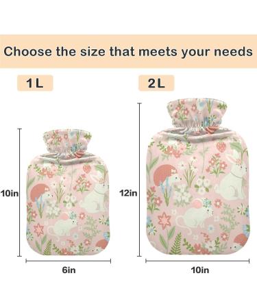 NAANLE 1L Hot Water Bottle with Cover - Heat & Cold Therapy for Pain Relief Ideal for Bed Hands & Feet - Buy Online on GoSupps.com