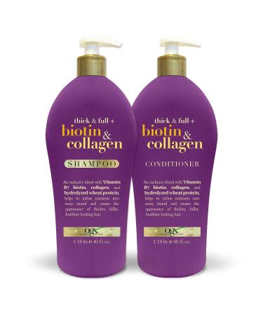 Buy OGX Thick & Full Biotin Collagen Shampoo 40 FL OZ | Nourishing Hair Growth | International Shipping Available - Buy Online on GoSupps.com