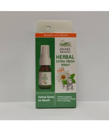 Snake Brand Herbal Throat Spray - Chamomile Mint Extract - 15ml - Extra Fresh Series - Buy Online on GoSupps.com