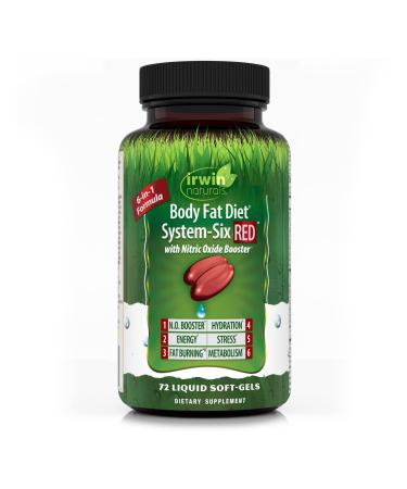 Irwin Naturals Body Fat Diet System-Six Red 72 Softgels 1