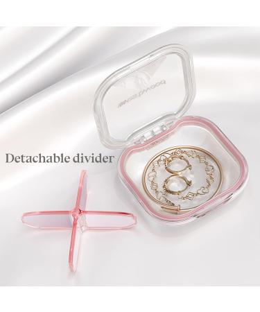Compact Pink Pill Organizer - 4 Compartments for Vitamins & Medications | Travel & Camping Moistureproof Case - Buy Online on GoSupps.com