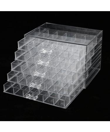Demeras Nails Organizer Art 23x18x17 120 Grids Nail Decoration Sequence Organize Box Transparent Empty Nail Art Storage Box - Buy Online on GoSupps.com