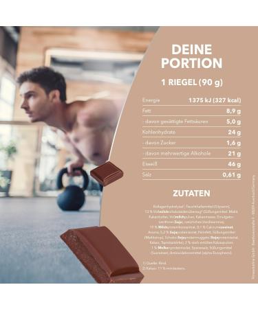 Best Body Nutrition Protein Block - Chocolate | 51% Protein 15 x 90g Bars 1.3kg | High-Quality Protein Snack for Fitness & Health - Buy Online on GoSupps.com