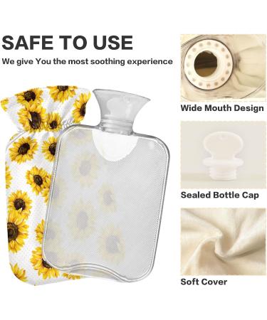 Sunflower Heat Bottle | Vintage Flower Pattern | 1L Hot Water Bottle for Pain Relief | Ideal for Kids & Adults - Buy Online on GoSupps.com