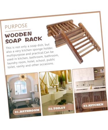 Ciieeo 20 Pcs Creative Soap Box Bathroom Storage Rack Drain Soap Holder Home Outdoor Travel Hollow Wooden Soap Rack (medium Natural Color Soap Rack) 4pcs Travel Soap Case Wood Tray - Buy Online on GoSupps.com