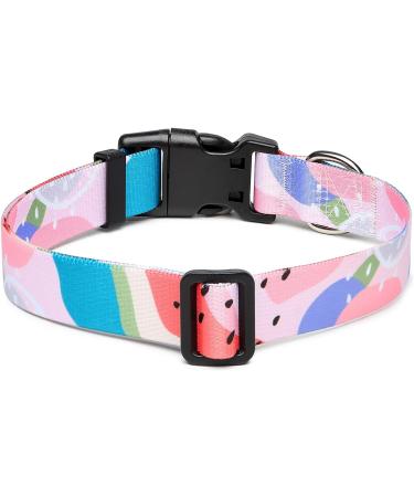 Mercano Adjustable Dog Collar - Soft Nylon Comfort & Durable Patterned Design for Small & Medium Dogs - Watermelon (S) - Buy Online on GoSupps.com