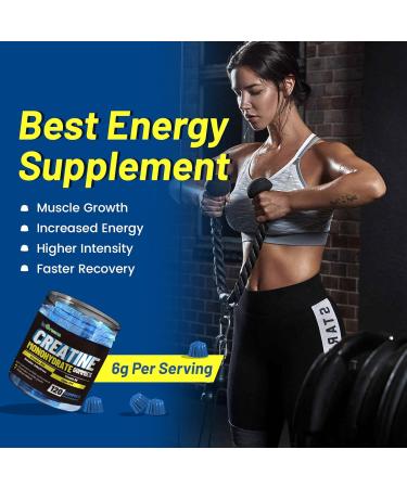 Buy Creatine Monohydrate Gummies 6g - Potent Energy Boost Strength & Muscle Builder Gluten-Free & Sugar-Free 120 Count - Buy Online on GoSupps.com