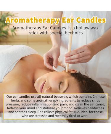 Ear Candles 20pcs Ear Wax Remover Natural Ear Candls Beeswax Candling Cones with 10 Protective Disks for Health Care of Blocked Ears - Buy Online on GoSupps.com