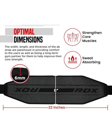 RDX Abdominal Muscle Loop - Maya Hide Leather Padded D-Ring for Fitness Training Pull-Ups & Arm Exercises - Unisex Black - Buy Online on GoSupps.com