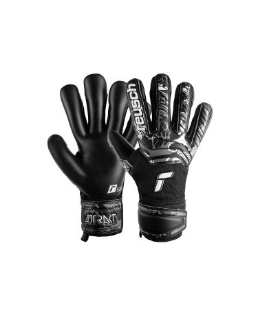 Reusch Unisex Adult Goalkeeper Gloves Attrakt Infinity with Very Good Grip and Inner Seam Cut 9 Black