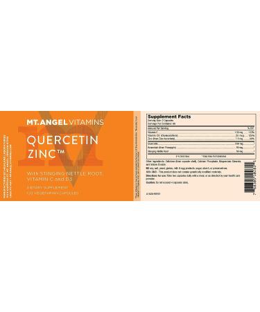 Quercetin Zinc Bromelain Immune Support Supplement - 500mg with Vitamins C, Zinc & D3 for Respiratory Health - 120ct Immunity Booster - Buy Online on GoSupps.com