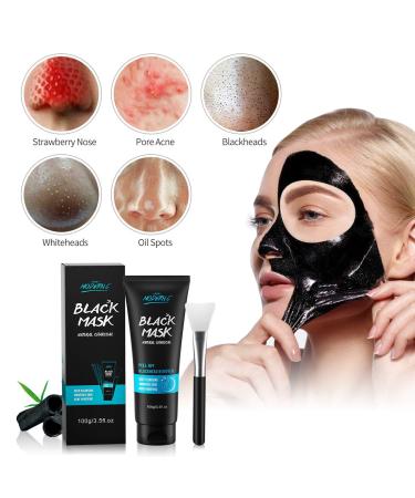Effective Blackhead Remover Mask - Peel Off Black Mask with Bamboo Charcoal | Skin Cleansing & Acne Treatment - Buy Online on GoSupps.com