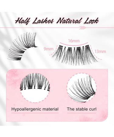 Buy Emeda 10 Pairs Half Eyelash False Eyelashes - Cat Eye Wispy Volume Corner Lashes - Natural Look for Beautiful Eyes - Clear Half Corner Lashes for Every Occasion - Buy Online on GoSupps.com