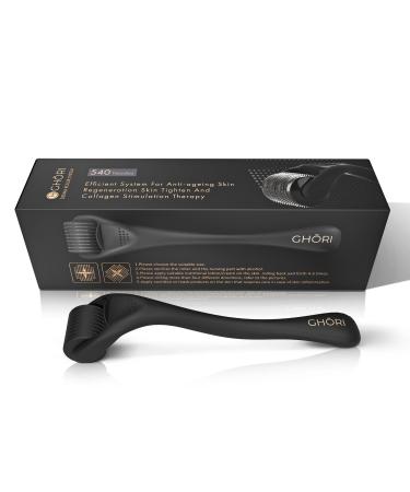 Derma Roller 0.55 MM | With 540 Titanium Microneedles | Premium Microneedle for Men & Women | Scalp Face & Body Roller | Hair Regrowth Treatment | Safe & Effective to Use