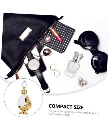 MUSISALY 1pc Peacock Essential Oil Bottle Perfume Dropper Bottle Home Perfume Bottle Glass Perfume Bottle Liquid Dispenser Glass Empty Holder Empty Perfume Bottle Women Perfume Bottle 3.1x10.5cm Golden - Buy Online on GoSupps.com