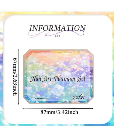  Yorajuy Gel Nail Palette - Gradient Manicure Gel | 9-Paint Palette with Nail Art Accessories for Nail Design and Manicure Painting - Buy Online on GoSupps.com