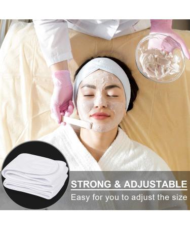 Queta Adjustable Terry Cloth Hair Band for Makeup - 3 Pack (Black White Pink) | Cosmetic Headband with Velcro Fastener - Buy Online on GoSupps.com