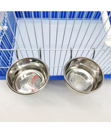 Buy Stainless Steel Bird Cage Feeding Bowl with Hook - 4 Sizes for Birds & Small Dogs - BPS-11129 - Buy Online on GoSupps.com