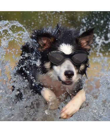 Namsan Dog Goggles - Adjustable Waterproof Windproof Sunglasses for Dogs | Protective Pet Eyewear - Black - Buy Online on GoSupps.com