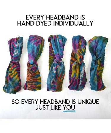 CHARM Womens Tie-Dye Head Wrap - Fashion Turban Headband Hippy Yoga Hairband Twist Knot Festival Hair Band A - Buy Online on GoSupps.com