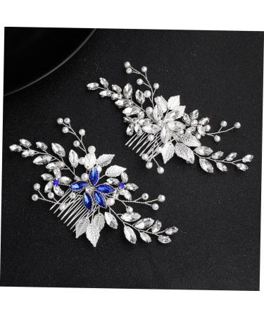 Ipetboom Crystal Headpiece Rhinestone Headpiece Pearl Hair Barrettes Flower Design Hair Comb Bride Headpieces for Wedding Artificial Pearl Hair Comb Bridal Barrette Simple Miss Accessories - Buy Online on GoSupps.com