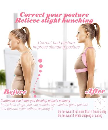 AIOUTGOGO Posture Corrector - Adjustable Back Straightener for Men and Women in Pink - Buy Online on GoSupps.com
