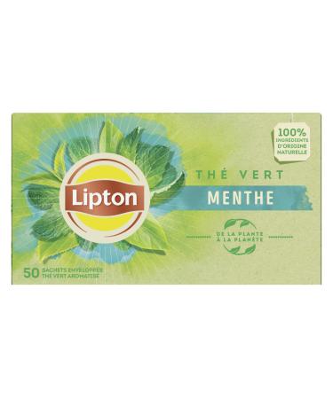 Lipton Th Vert Menthe 100 Sachets (Lot de 2x50 Sachets) Menthe 2x50 Sachets