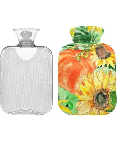Buy 2L Pumpkin Sunflower Hot Water Bottle with Cover Pain Relief & Bed Warmer Ideal for Warming Hands & Feet International Shipping Available - Buy Online on GoSupps.com