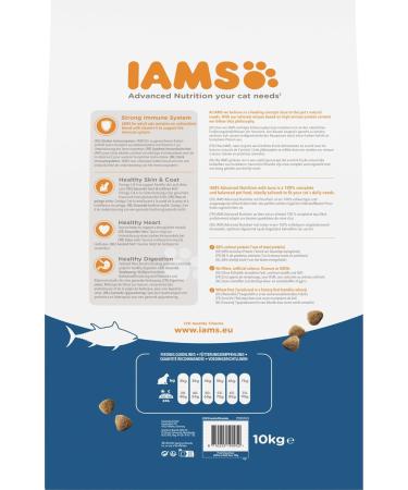 IAMS Dry Cat Food with Tuna - Nutrient-Rich Formula for Cats Aged 1-6 10 kg Pack - Buy Online on GoSupps.com