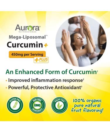 Aurora Nutrascience Mega-Liposomal Curcumin+ 600 mg - Organic Fruit Flavor - 16 fl oz - Buy Online on GoSupps.com