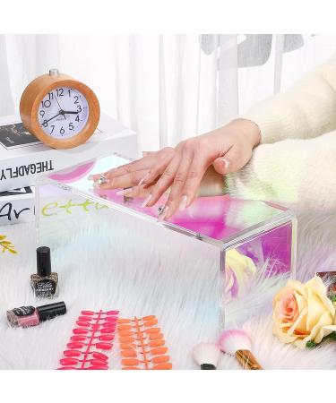 Acrylic Nail Arm Rest Cushion - Aurora Transparency | Thickened Hand Pillow for Manicures | Nail Tech Arm Holder Stand for Salon Tables - Buy Online on GoSupps.com