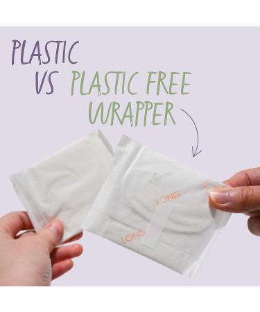 Organic Cotton Cover Pads - Cruelty-Free Menstrual Overnight Sanitary Pads for Women - Unscented & Breathable - Vegan & Natural - 38 Piece Assortment - Buy Online on GoSupps.com