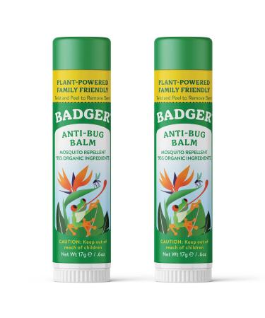 Badger Bug Repellent Stick Organic Deet Free Mosquito Repellent with Citronella & Lemongrass Easy to Use Travel Size Camping Essential Family Friendly Insect Repellent 0.6 oz (2 Pack) 0.6 Ounce (Pack of 2) - Buy Online on GoSupps.com