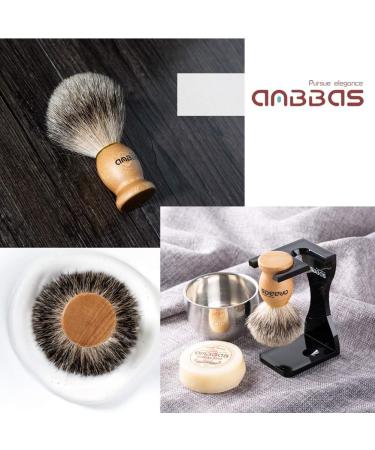 Premium Absbas Men's Gift Set: Pure Dachshaar Shaving Brush Razor Soap & Acrylic Wood Stand - Perfect for Grooming & Bathroom Essentials - Buy Online on GoSupps.com