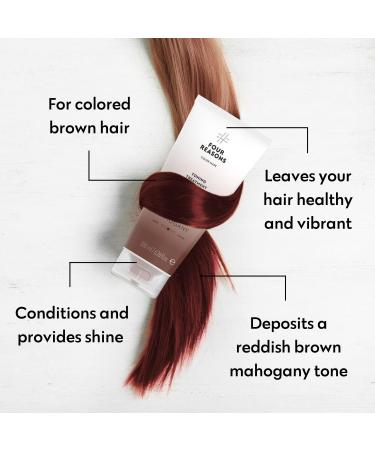 Four Reasons Color Mask Mahogany - Toning Treatment & Color Depositing Conditioner - 27 Shades - Semi Permanent Hair Dye - Vegan & Cruelty-Free - 6.76 fl oz - Buy Online on GoSupps.com