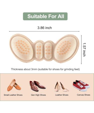 Buy Heel Inserts for Women - Comfort Cushion Pads for Loose Shoes - 3mm Beige (2 Pairs) | Pain Relief & Better Fit - Buy Online on GoSupps.com