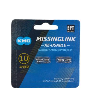 KMC Missing Link 7,8,9,10,11,12 Speed Silver/Gold (New Blue Packing) 10-speed, 5.88mm, re-usable, SILVER