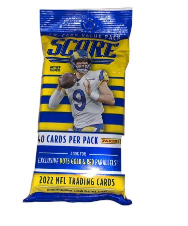 2022 Score Football Trading Cards Cello Value Fat Pack (40 Cards)