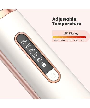 EasyinBeauty Ionic Infrared Hair Straightener Flat Iron - Professional 2-in-1 Ceramic Tourmaline Styling Tool with LED Display and Fast Heating - 5 Temp Settings - Buy Online on GoSupps.com