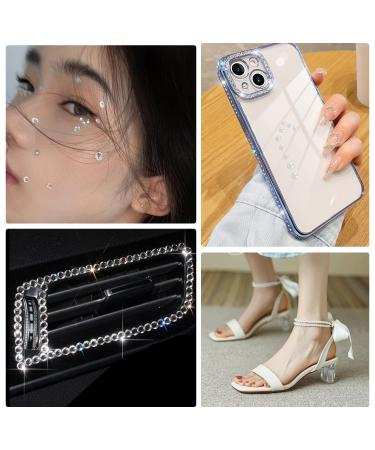 246 Pcs Self-Adhesive Face Gems & Eye Jewels | Acrylic Rhinestone Stickers with Tweezers | Makeup & Nail Body Gems for Women | 2mm, 3mm & 4mm Mixed Sizes - Buy Online on GoSupps.com