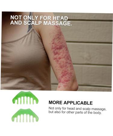 Beavorty 2-in-1 Massage Comb & Gua Sha Scraper Tool - 8 Teeth Body & Scalp Massager for Natural Healing - Buy Online on GoSupps.com