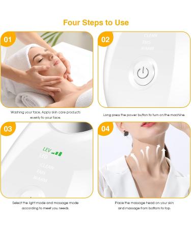 Meifuly Portable Facial Massage Tool - Red Blue Green Light Therapy for Skin Care | White - Buy Online on GoSupps.com