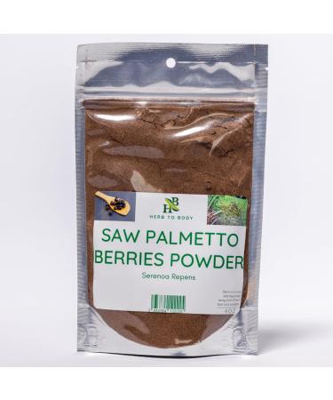 Herb To Body Premium Saw Palmetto Berries Powder - Serenoa repens, Finely Powdered Saw Palmetto Berries for Herbal Preparations, Blends & Traditional Use, Natural Botanical Powder, 4oz