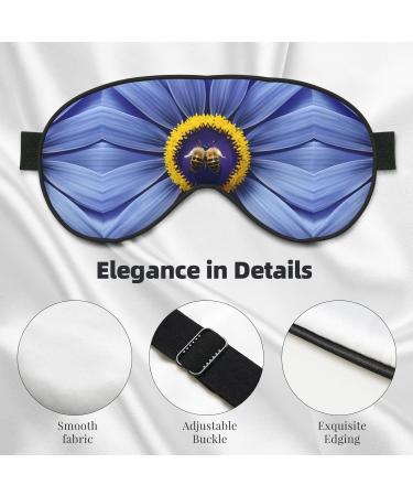 Flower Heart Bee Unisex Adjustable Sleep Eye Mask - Blackout Design for Home Travel Yoga & Office Naps - Buy Online on GoSupps.com