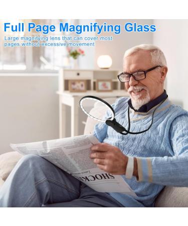 Magnifying Glass with Light Hands Free Magnifying Glass for Reading Neck Wear Magnifier for Reading Books Sewing Cross Stitching Low Vision Seniors - Buy Online on GoSupps.com