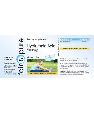 Fair & Pure - Hyaluronic acid 200mg high dose - 60 capsules - Buy Online on GoSupps.com