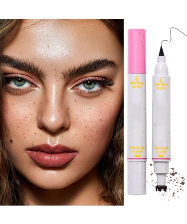Fake Freckles - Durable Dotted Face Pen | 2-in-1 Waterproof & Natural Pen - Long-Lasting Eyeliner for Women and Girls - Everyday Cosplay Evening - Buy Online on GoSupps.com