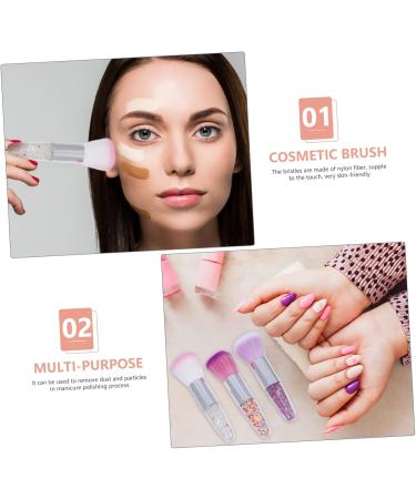 9 Pieces Makeup with Transparent Handle Nail Brush Makeup Brush Powder Makeup Brush Blush for Cheeks Foundation Brush Makeup Accessory Diamond Makeup Tools - Buy Online on GoSupps.com