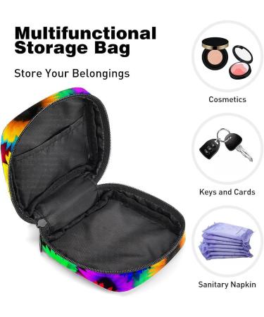 Anna Cowper Sunflower Pattern Menstrual Cup Pouch - Multi-Colored Sanitary Napkin Storage Bag for Women and Teens - Buy Online on GoSupps.com