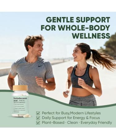 Pentadecanoic Acid Capsules C15:0 Fatty Acid Supplement Pure Plant-Based Essential Fatty Acid - 90 Vegan Capsules (1) - Buy Online on GoSupps.com